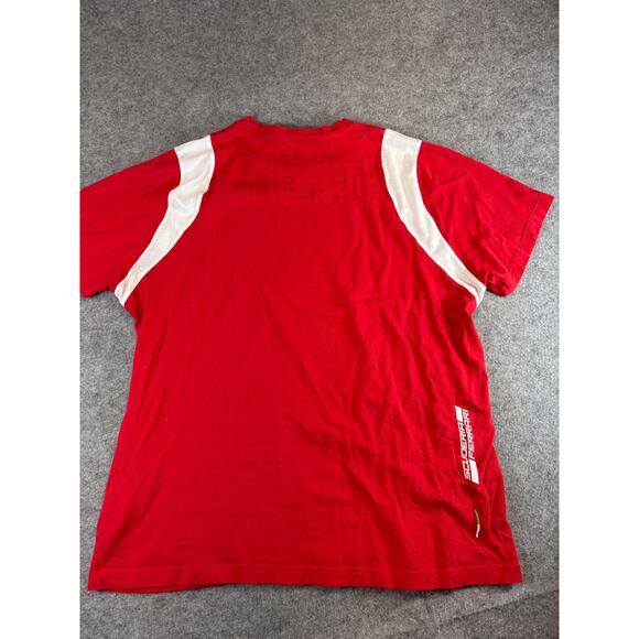 Puma Official Scuderia Ferrari F1 Racing T Shirt Mens XL Red White Colorblock - Picture 6 of 8